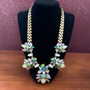 Stella & Dot Trellis Necklace Pastel color rhinestones